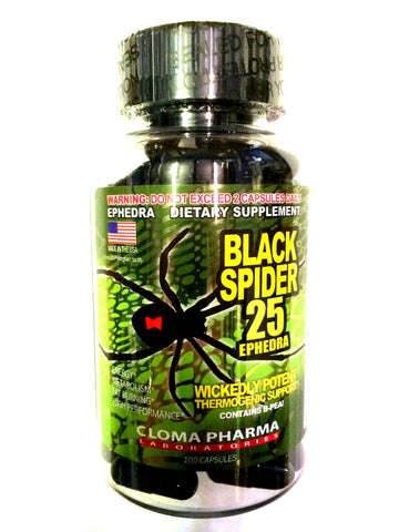BLACK SPIDER 25 EPHEDRA 100 CAPS