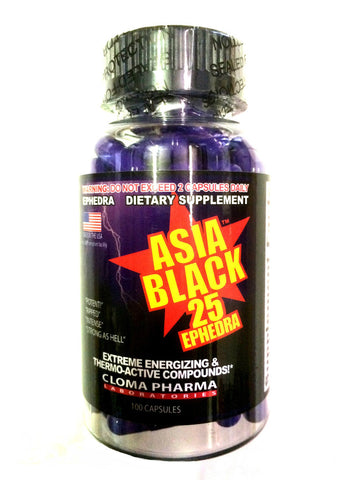 ASIA BLACK 25 EPHEDRA 100 CAPS